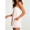thumbnail image 5 of Favoffer Women's Sleeveless Romper Solid Color Loose Strap Jumpsuit Casual Lightweight Short One Piece Outfit for Workout Lounging Summer Daily, 5 of 9