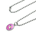 thumbnail image 2 of Cute Kawaii Rainbow Unicorn Chibi Antiqued Oval Charm Pendant with Chain, 2 of 3