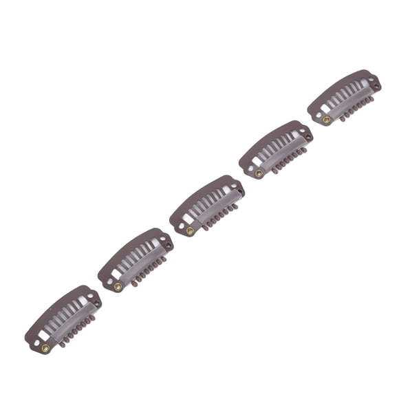 Pinces à Perruque, 50 Pcs 8 Pointes 8 Dents Peigne à Pression Pinces à Perruque Pinces à Extensions de Cheveux Pinces à Pression en Acier Inoxydable avec Grips en Caoutchouc pour Extensions de Cheveux Perruques