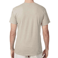 thumbnail image 2 of Hanes Men's Perfect-T Triblend T-Shirt, UPF 40+ Sun Protection, Soft Cotton Blend Tee, Sand Heather, M, 2 of 5