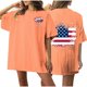 thumbnail image 1 of Camiseta de Cuello Redondo Impresa Delantera Y Trasera Del Día de la Independencia de las Mujeres, Tops Cortos Casuales para las Mujeres, 1 of 5