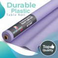 thumbnail image 3 of Exquisite 300 ft. x 40 in. Lavender Plastic Tablecloth Rolls - Disposable Table Cover Rolls, 3 of 8