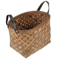 thumbnail image 6 of Set of 2 Wood Chip Woven Basket Rectangle Storage Brown, 6 of 8