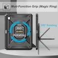 thumbnail image 3 of Fintie Case for iPad (A16) 11th Generation 11 Inch (2025), iPad 10th Gen 10.9 Inch (2022), [Tuatara Magic Ring] 360 Degree Rotating Stand Shockproof Rugged Cover w/ Screen Protector,Black, 3 of 11