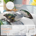 thumbnail image 2 of 3 Piece Farm Tractor Duvet Cover Set Twin Size,Microfiber Comforter/Quilt Cover with Corner Ties and 2 Pillowcases,Green Truck Country Rustic Field Harvester All Season Bedding with Zipper Closure, 2 of 8
