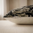 thumbnail image 2 of Unique Bargains Set of 2 Modern Botanical Floral Printed Throw Pillow Covers Black 20"x12", 2 of 7