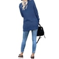 thumbnail image 5 of Women'S Long Sleeve Open Front Chunky Knit Draped Sweaters Outwear Denim Blue S, 5 of 9