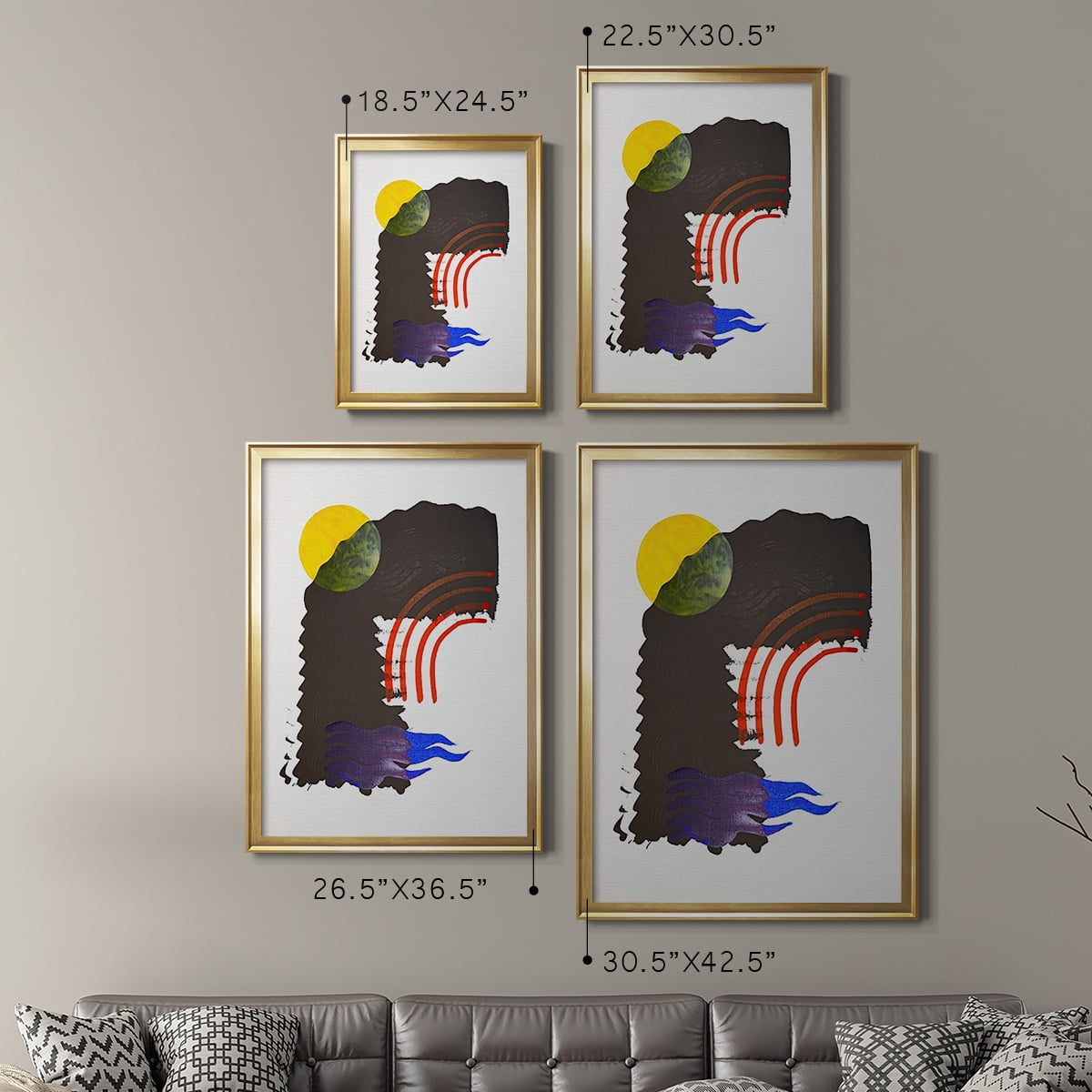Shifting IV Premium Framed Print, in Gold, Black, or Silver - Ready to Hang