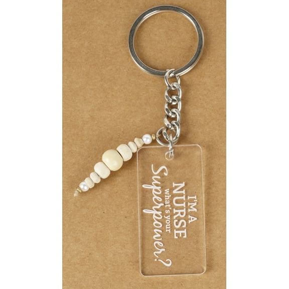 Inkdotpot Funny Keychain, I M A Nurse What'S Your Superpower?Acrylic Engraved Keychain- Funny Adult Humor Novelty Gift