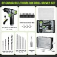 thumbnail image 3 of WORKPRO Cordless Power Drill Set with Stackable Tool Box, 8V Cordless Drill Driver and Bit Set, 2.0Ah Electric Cordless Screwdriver Kit with 3/8" Keyless Chuck, Portable Drill for Home Repair, DIY, 3 of 8