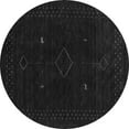 thumbnail image 1 of Ahgly Company Indoor Round Abstract Gray Contemporary Area Rugs, 3' Round, 1 of 1