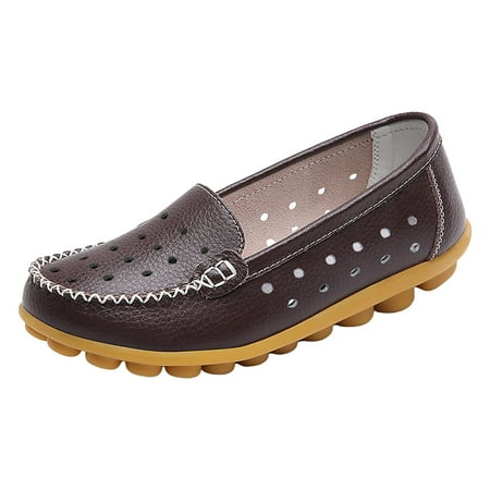 

Wenshiii Women Shoes Fashionable Leather Shoes Hollow Breathable Single Shoes Loafers Casual Shoes S Boots for Women Mini