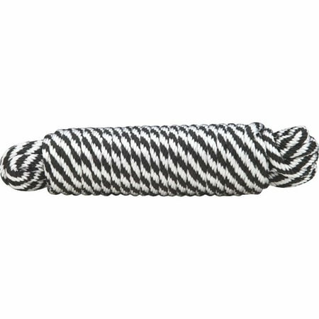 

Do it Best 3-8 In. x 50 Ft. Black & White Derby Polypropylene Packaged Rope 759878 759878