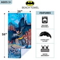 thumbnail image 3 of Franco Kids Super Soft Cotton Bath/Pool/Beach Batman Towel, 58 in x 28 in,, 3 of 6