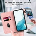 thumbnail image 5 of Nalacover Wallet Case for Samsung Galaxy S22,Built-in Magnet Compatible with Magsafe Charger,Premium PU Leather Magnetic Closure Flip Holder RFID Blocking Card Slot Anti-falling Phone Cover,Pink, 5 of 6