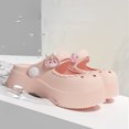thumbnail image 2 of Preciosos zapatos de mujer, plataforma para niña, zuecos hechos a mano, cómodos, suela gruesa, diseño simple, sandalias de verano con agujeros para playa, Mary Jane para damas, 2 of 5