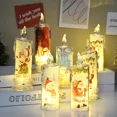 thumbnail image 2 of Luz de vela navideña, vela de simulación, luz de ambiente, impresión integrada, luz LED tipo vela, adorno de decoración navideña, 2 of 5