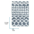 thumbnail image 7 of Livabliss Area Rugs for Living Room, 2x3 Urban Shag Global Blue Rug, Bedroom Dining Room Home Decor Stain Resistant Carpet (2' x 2'11"), 7 of 7