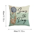 thumbnail image 3 of Fundas de cojín con hojas, fresco verano, océano, salón, dormitorio, hogar, letra impresa, lino, funda de cojín, 3 of 4