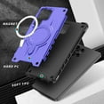 thumbnail image 6 of Dswteny Phone Case For Samsung Galaxy S23 Ultra 5G Magsafe Tempered Glass Screen Protector Cell Cover Rugged Shockproof Heavy Duty Magnetic Protective S23Ultra 23S S 23 23Ultra 6.8 inch Women Purple, 6 of 8