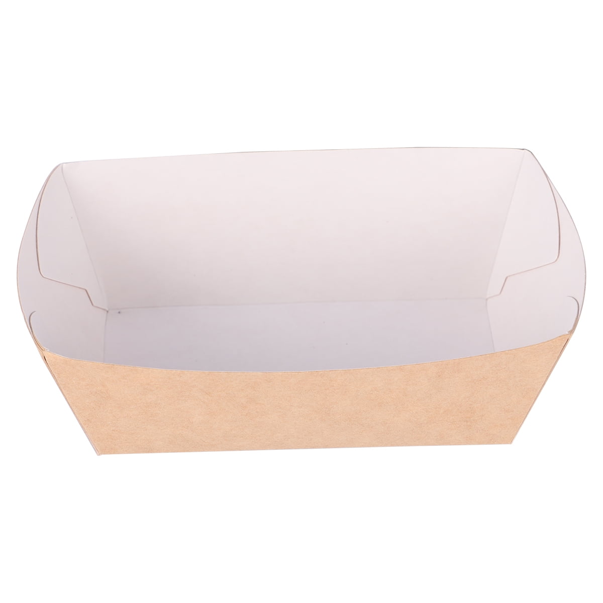 Buy Hemoton 100 Pcs Disposable Paper Food Serving Tray Kraft Paper Take