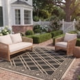 thumbnail image 4 of Safavieh Courtyard Jasper Geometric Indoor/Outdoor Area Rug, Black/Beige, 8' x 11', 4 of 17
