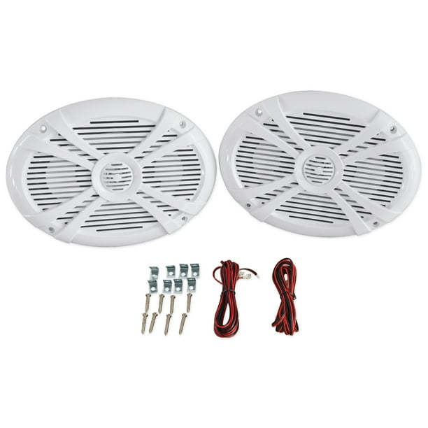 Pair Rockville RMSTS69W 6x9 1000w Waterproof Marine Boat Speakers 2Way White