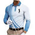 thumbnail image 2 of Royisotas Button Shirts for Men Trendy Long Sleeve Shirt Polo Golf Big and Tall Mens Tops, 2 of 3
