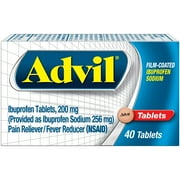 Advil Film Coated Tablets Pain Reliever and Fever Reducer, Ibuprofen 200Mg, 40 Count, Fast-Acting Formula for Headache Relief, Toothache Pain Relief and Arthritis Pain Relief