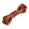 thumbnail image 2 of 1 Pcs Flat Leather Cord, Velvet Cords Rope Thread String, Strip Cord Braiding String Tan for Jewelry Making, Leather Shoe Lace, Arts & Craft DIY 3mm x 5m, 2 of 2