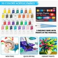 thumbnail image 5 of 69 Pack Paint Set, Shuttle Art Art Set with 30 Colors Acrylic Paint, Wood Easel, Canvases, Painting Pad, Brushes, Palette, Smock & Storage Gag, Complete Paint Set for everyone, 5 of 8