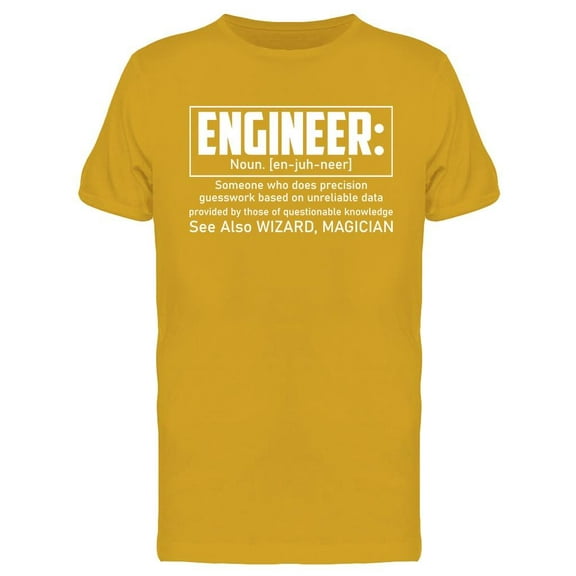 Engineer Definition Quote T-Shirt Men -Image by Shutterstock, Male XX-Large
