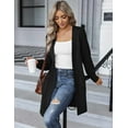 thumbnail image 2 of Zeagoo Women's 2025 Fall Long Batwing Sleeve Open Front Chunky Knit Cardigan Sweater, 2 of 5