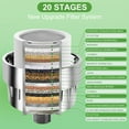 thumbnail image 2 of 20-stage high-output shower head filter, used for filtering hard water, comes with 2 replaceable filters, effectively removes chlorine and fluorides, protects your skin and hair, 2 of 4