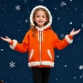 thumbnail image 2 of KAUOD Boys Fleece Soft Hooded Jackets Winter Fuzzy-Lined Zip up Coats Christmas Thick Warm Hoodies Clothes with Pockets, 2 of 6