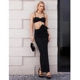 thumbnail image 2 of Vestido BELLA BARNETT con corsé negro recortado 6D Flower Bodycon, 2 of 3