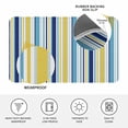 thumbnail image 3 of Blue Yellow Striped Door Mat Indoor Outdoor,Farmhouse Navy Blue Ombre Stripes Non Slip Welcome Mat with Rubber Backing,Absorbent Fabric Front Door Mats Entryway Rug for Home Patio Entrance 20"x31.5", 3 of 8