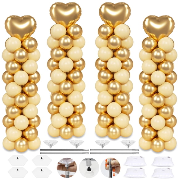 Kit de soporte para globos Toosci, 4 juegos, 2,1 m de altura ajustable