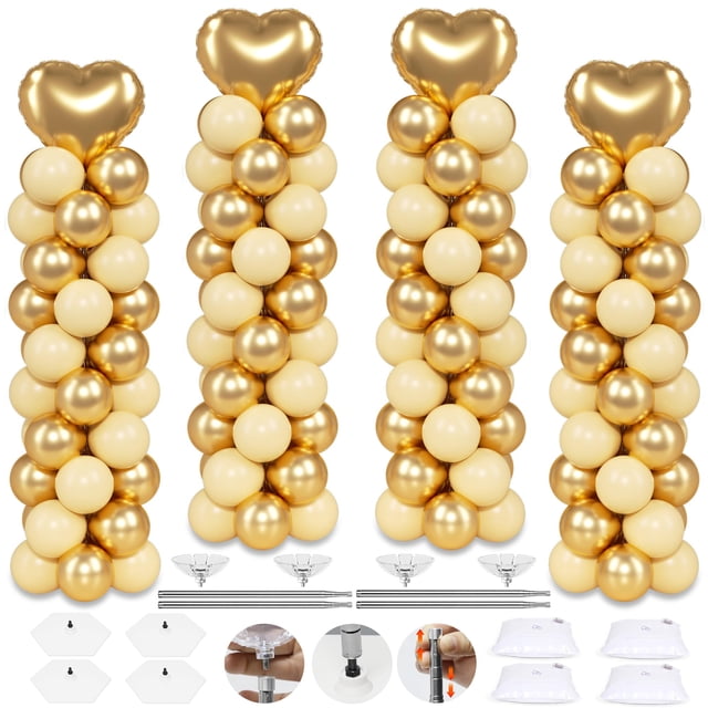 Kit de soporte para globos Toosci, 4 juegos, 2,1 m de altura ajustable
