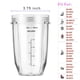 thumbnail image 3 of Vaso de batidora de repuesto de 500 ml con tapa para sorber y sellar para Nutri Ninja, 3 of 5