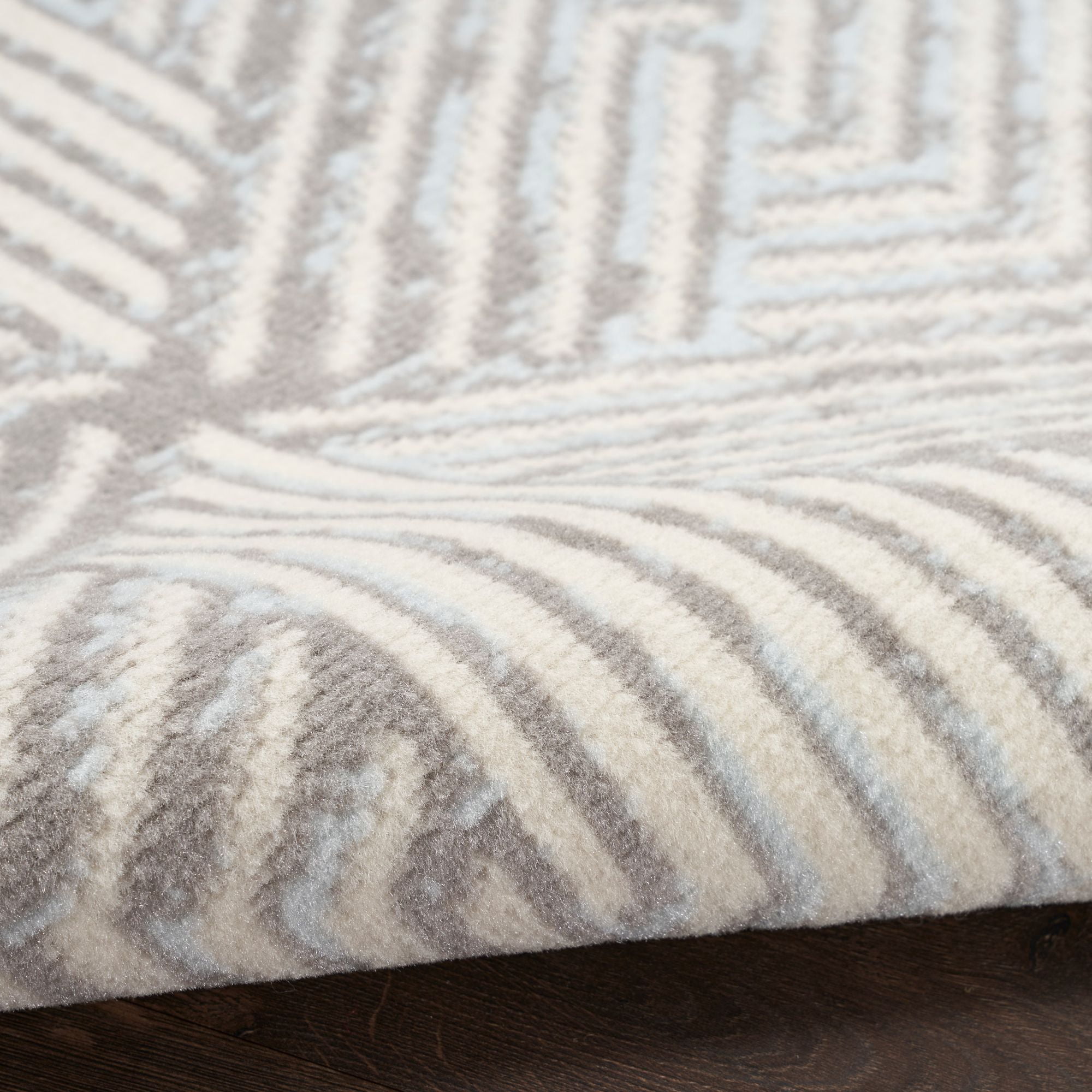 Nourison Grafix 8' x Round Grey Modern Indoor Area Rug