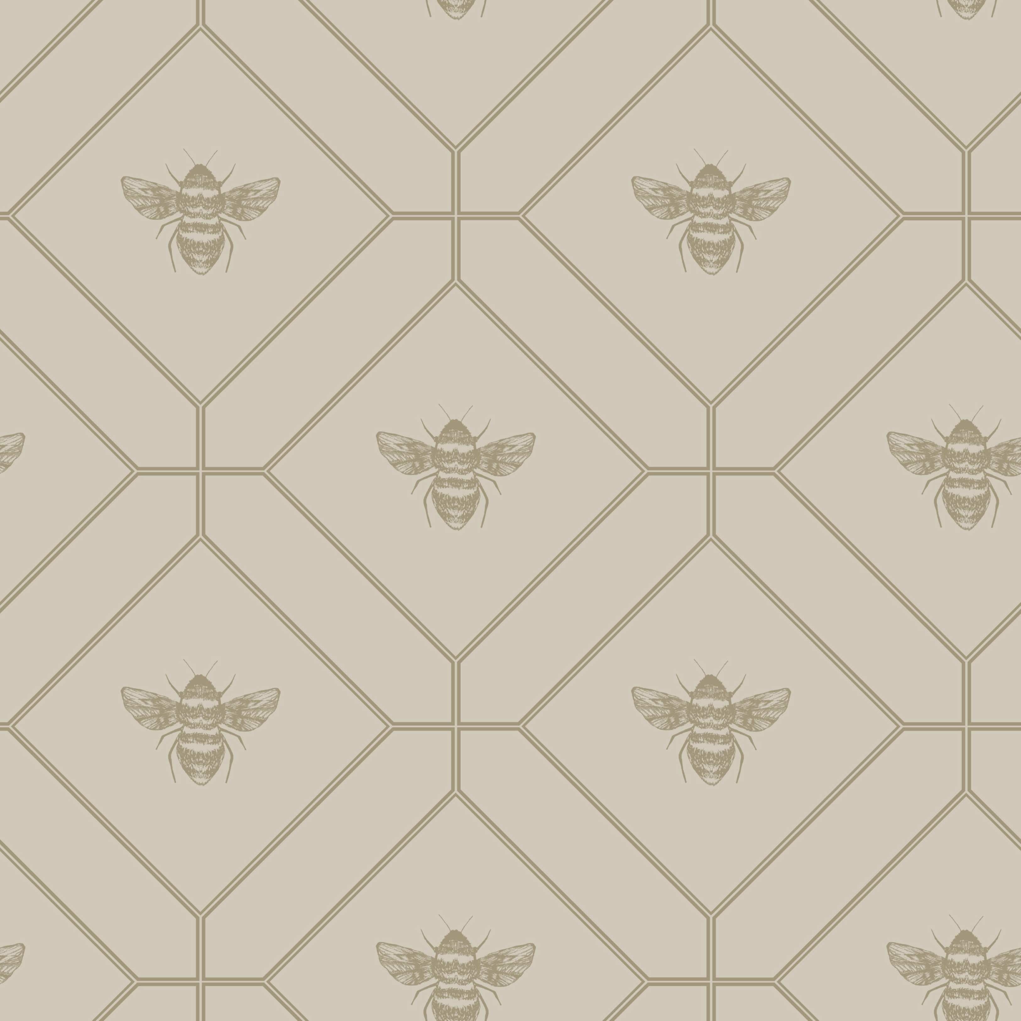 Holden Honeycomb Bee Geometric Non-Pasted Wallpaper  396in x 20.8in Green