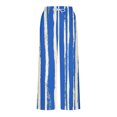 thumbnail image 6 of Royal Blue Womens Print Trousers Pants for Ladies Casual Pleated Slit Flare Bell Bottom Elastic Waist Long Boot Cut Leg Summer Fall 2026 Soft Comfy Clothing M, 6 of 8