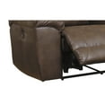 thumbnail image 3 of Wooden Dual Recliner Power Loveseat with Storage Console, Brown, 3 of 3