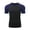 Blue, variant on Mens Fashion Tops, Workout Shirts for Men, Color Panels Mens Short Sleeve Crew Neck Slim Style Stretchy Sporty Gym Workout Running Beach Soft Tops