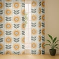 thumbnail image 6 of Vargottam Flower Print Extra Long Sheer Curtains for Double Height Windows & Doors - Set of 2 Panels, 108", Grommet Top, Light Filtering Printed Georgette Drapes, 6 of 9