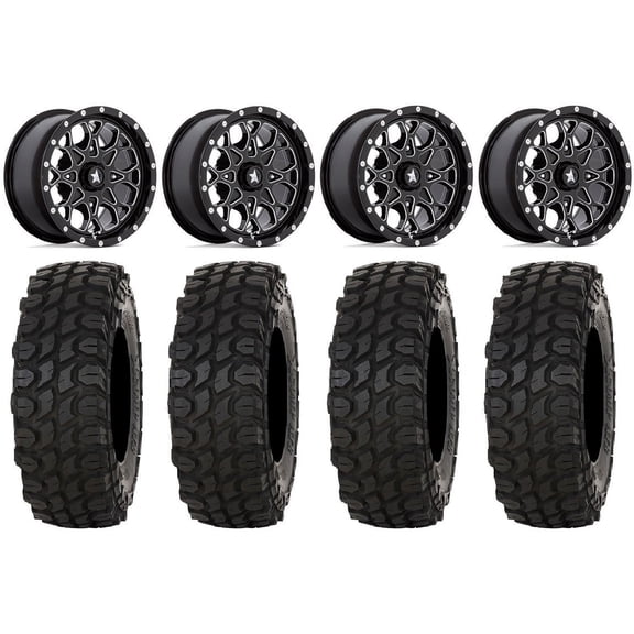 MSA Portal 15" Wheels Milled 35" XComp ATR Tires Sportsman RZR Ranger