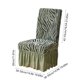 thumbnail image 3 of Fundas de silla de hotel de jacquard con faldón - Fundas elásticas gruesas de una sola pieza para sillas de comedor, para el hogar, bodas y fiestas | Poliéster, antiarrugas, cobertura total, 3 of 6