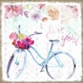 thumbnail image 2 of Set of 2 Bicycle And Flowers With Love You Text Unframed Print Wall Decor, 2 of 2