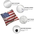 thumbnail image 6 of nygtbtfer 4th of July Decorations PillowAmerican Flag Truck Heart Red White and Blue Throw Pillow Patriotic Farmhouse Sunflower Summer Cushion Case for Home Sofa Couch Decor 24x24in, 6 of 7